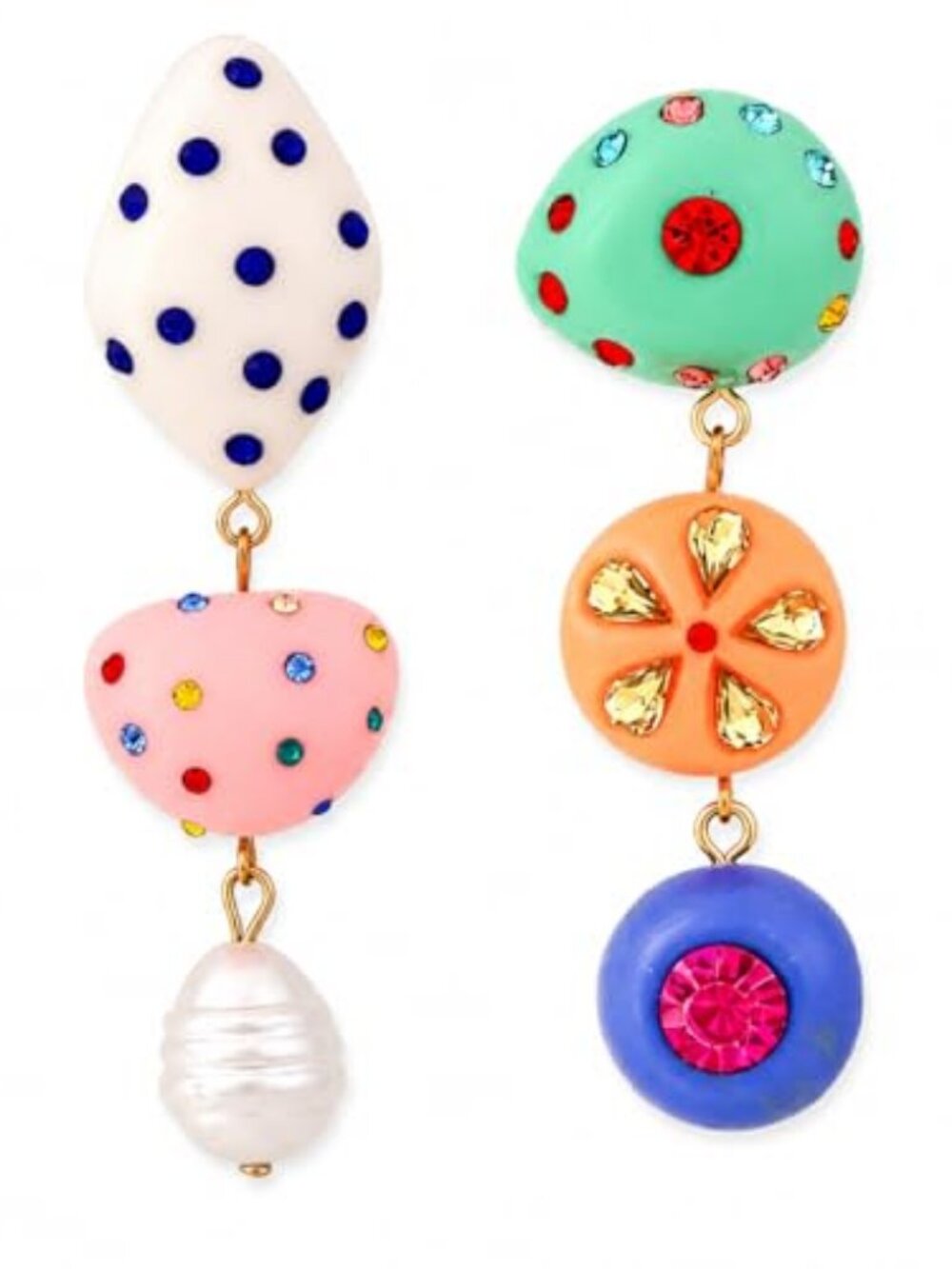 Colorful Asymmetrical Earring Candy Color Earrings Statement Dangle Fun Earring